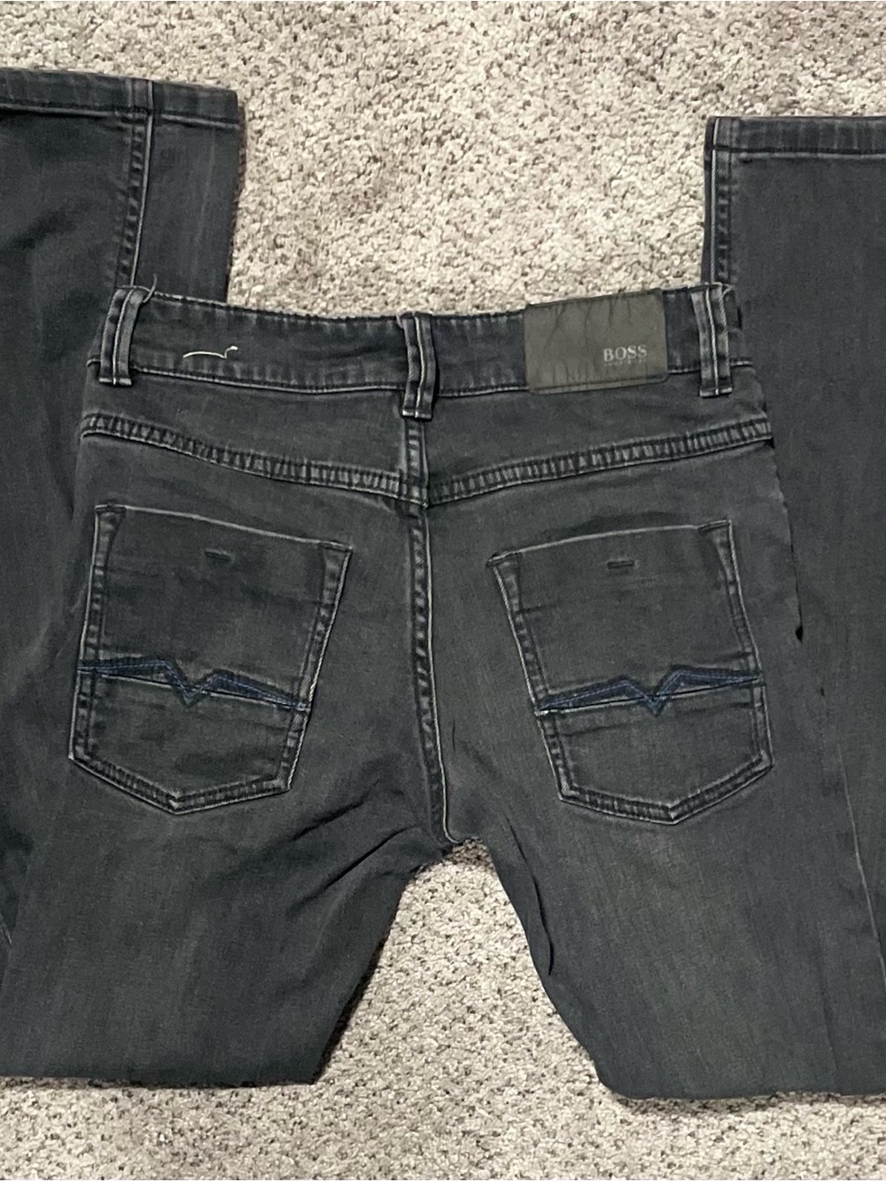 BOSS Hugo Boss Black Stretch Slim Fit Jeans Women’s Size 24 Charcoal Designer